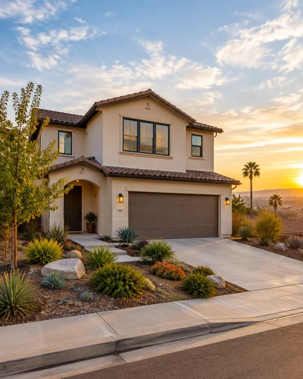 Illustrative placeholder photo of a warm modern home in the Chula Vista area