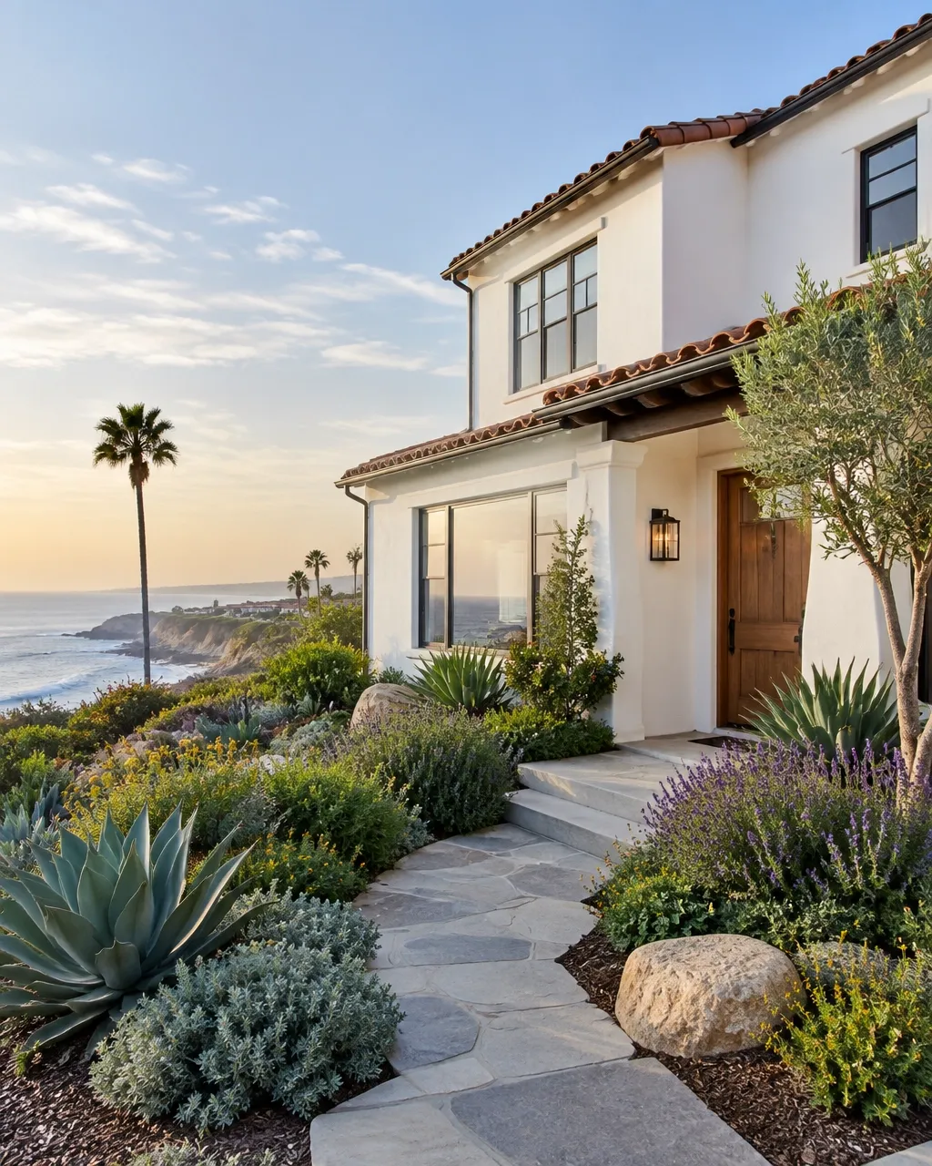 Illustrative placeholder photo of a bright coastal home in the La Jolla area